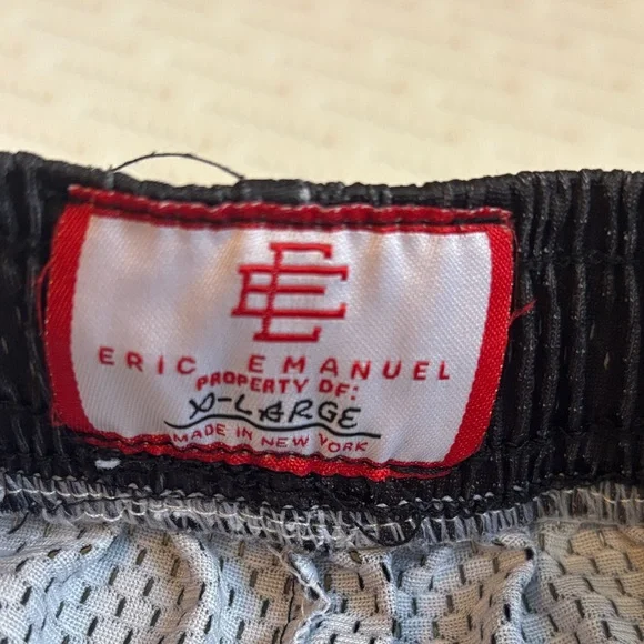 Eric Emanuel Black and Gray Mesh Shorts - Picture 3 of 4